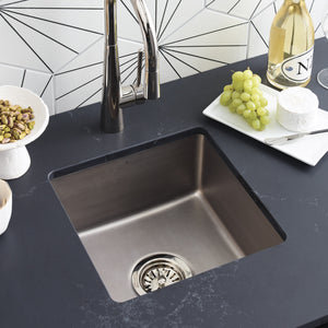 Alternate Image for Native Trails Reveler 16" Square Fireclay Bar/Prep Sink, Platinum, PMB1515-P