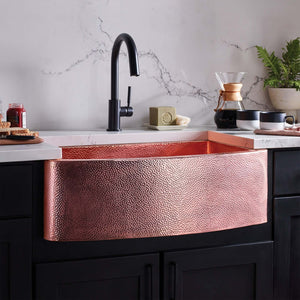 Alternate Image for Native Trails Rhapsody 33" Copper Farmhouse Sink, Polished Copper, CPK495