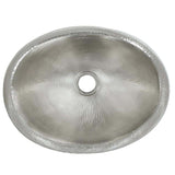Native Trails Rolled Baby Classic 16" Oval Nickel Bathroom Sink, Brushed Nickel, CPS539