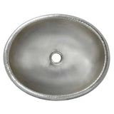 Native Trails Rolled Classic 19" Oval Nickel Bathroom Sink, Brushed Nickel, CPS540