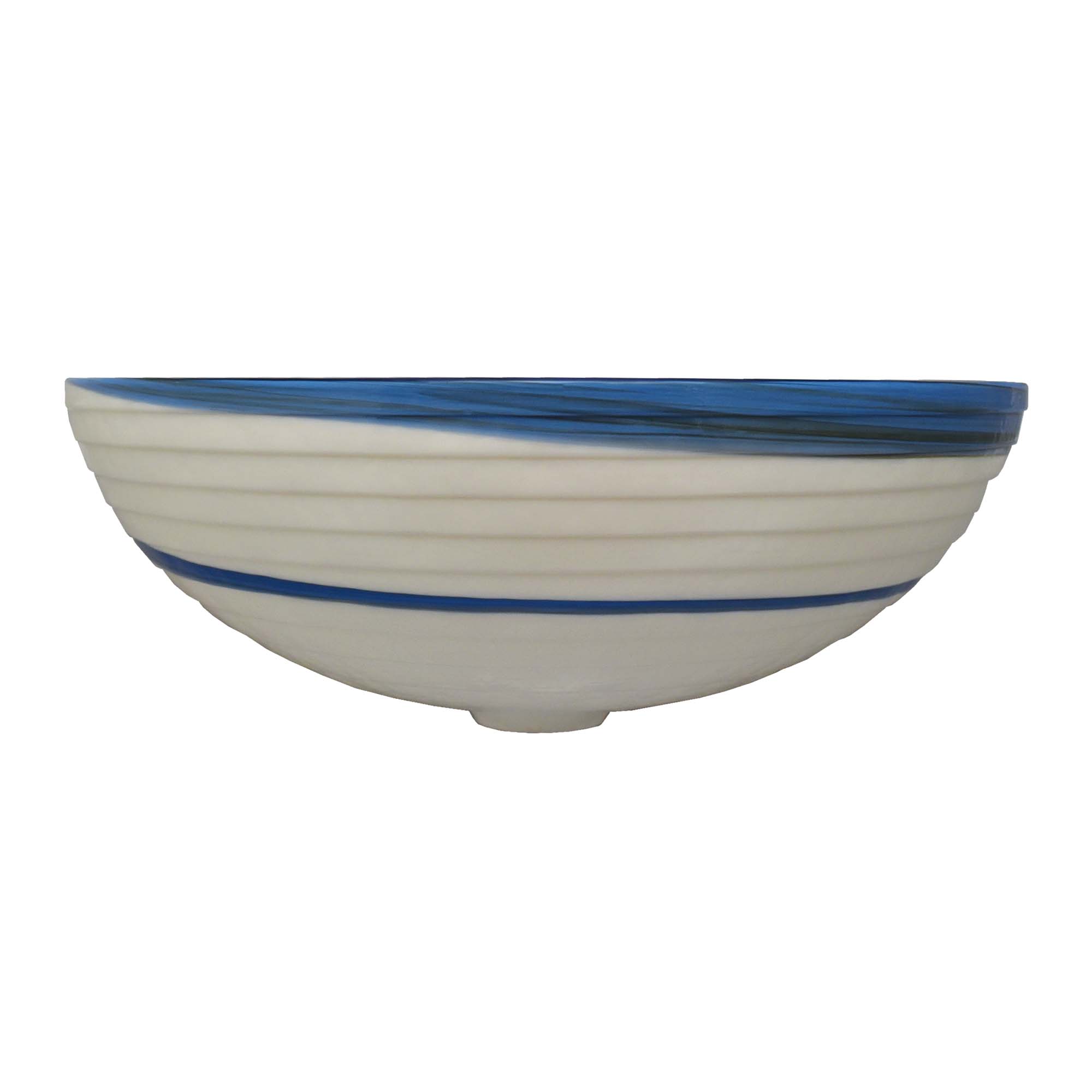 Native Trails Murano 16" Round Vessel Glass Bathroom Sink, Marina, MG1605-MA