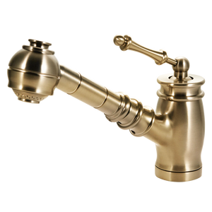Alternate Image for Houzer Scepter Pull Out Solid Brass Kitchen Faucet Brushed Brass, SCEPO-263-BB