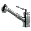Houzer Scepter Pull Out Traditional Solid Brass Kitchen Faucet CeraDox Technology Polished Chrome, SCEPO-263-PC