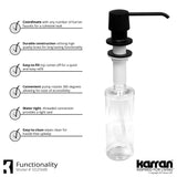 Karran SD25 Kitchen Soap/Lotion Dispenser in Matte Black, SD25MB