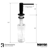 Karran SD35 Kitchen Soap/Lotion Dispenser in Matte Black, SD35MB