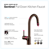 Houzer Sentinel Pull Down Kitchen Faucet Hot Water Safety Oil Rubbed Bronze, SENPD-466-OB