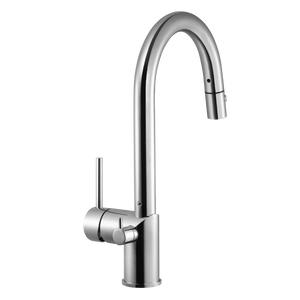 Alternate Image for Houzer Sentinel Pull Down Kitchen Faucet with Hot Water Safety Switch Polished Chrome, SENPD-466-PC