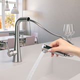 Houzer Soma Pull Out Kitchen Faucet Brushed Nickel, SOMPO-665-BN - The Sink Boutique