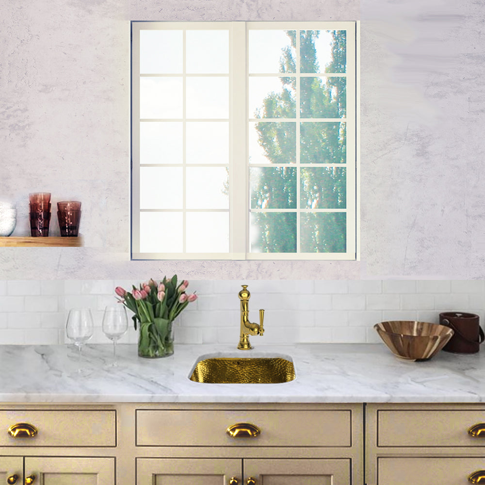 Nantucket Sinks Brightwork Home 17" Brass Bar Sink, SQRB-7 - The Sink Boutique