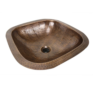 Alternate Image for Nantucket Sinks Brightwork Home 16" Copper Bathroom Sink, Light Copper, SQRC-OF