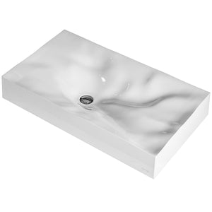 Alternate Image for Karran Sternhagen Mirage 32.125" x 18.25" Rectangular Vessel Quartz Composite ADA Bathroom Sink, White, SQS300WH