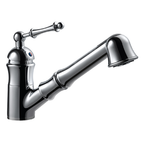 Houzer Squire Pull Out Traditional Kitchen Faucet with CeraDox Technology Polished Chrome, SQUPO-176-PC