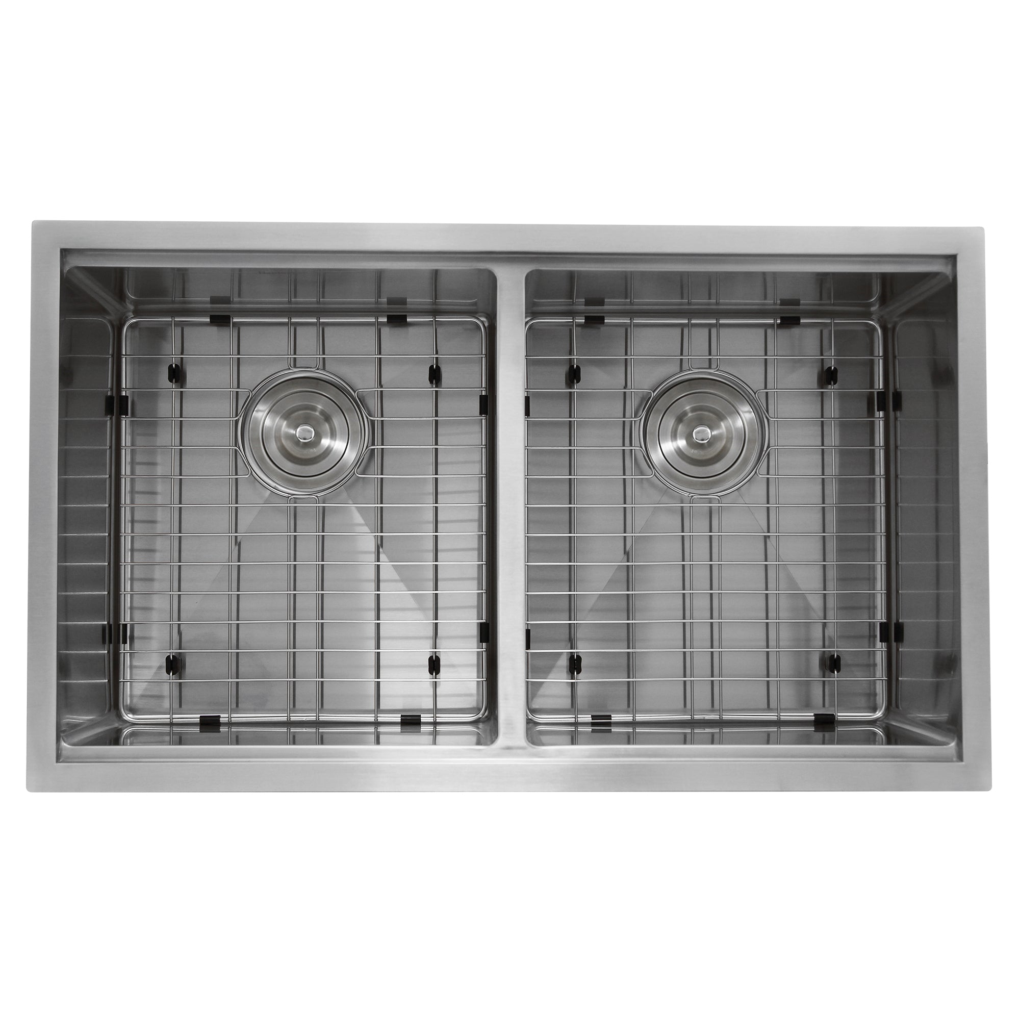 Nantucket Sinks Pro Series 32" Stainless Steel Workstation Kitchen Sink, 16 Gauge, 50/50 Double Bowl, SR-PS-3219-DE-16