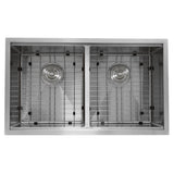 Nantucket Sinks Pro Series 32" Stainless Steel Workstation Kitchen Sink, 16 Gauge, 50/50 Double Bowl, SR-PS-3219-DE-16