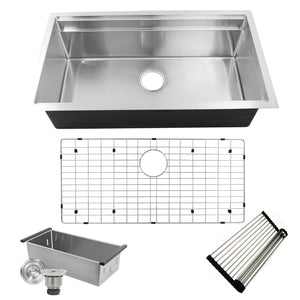 Alternate Image for Nantucket Sinks Pro Series 36" Undermount 304 Stainless Steel Kitchen Sink with Accessories, SR-PS-3620-16