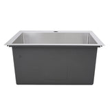 Nantucket Sinks Pro Series 25" Drop In/Topmount 304 Stainless Steel Laundry/Utility Sink with Accessories, SR2522-12-16