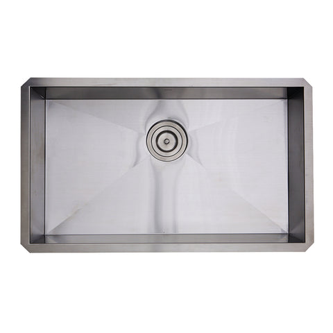 Nantucket Sinks Pro Series 30" Stainless Steel Kitchen Sink, SS-PRO-ZR3018-5.5