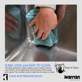 Karran Elite 36" Stainless Steel Farmhouse Sink with Accessories, 50/50 Double Bowl, 16 Gauge, EL-88-PK1