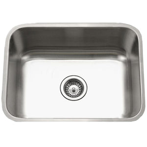 Alternate Image for Houzer 23" Stainless Steel Undermount Single Bowl Kitchen Sink, 18 Gauge, STS-1300-1