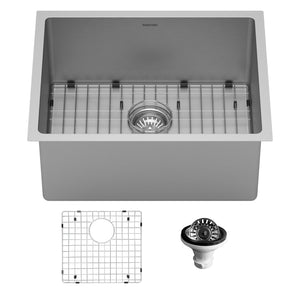 Alternate Image for Karran Select 21" Undermount Stainless Steel Kitchen Sink with Accessories, 16 Gauge, SU73-PK1