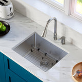Karran Select 21" Undermount Stainless Steel Kitchen Sink with Accessories, 16 Gauge, SU73-PK1