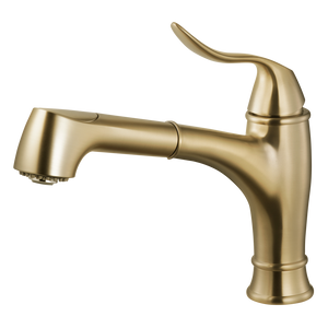 Alternate Image for Houzer Surge Pull Out Kitchen Faucet Brushed Brass, SURPO-571-BB