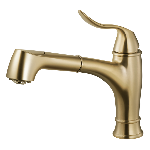 Houzer Surge Pull Out Kitchen Faucet Brushed Brass, SURPO-571-BB