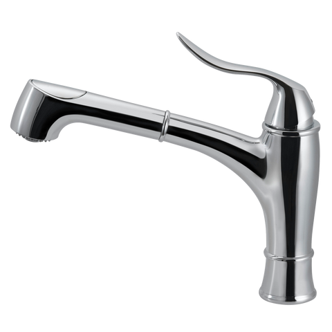 Houzer Surge Pull Out Kitchen Faucet with CeraDox Technology Polished Chrome, SURPO-571-PC