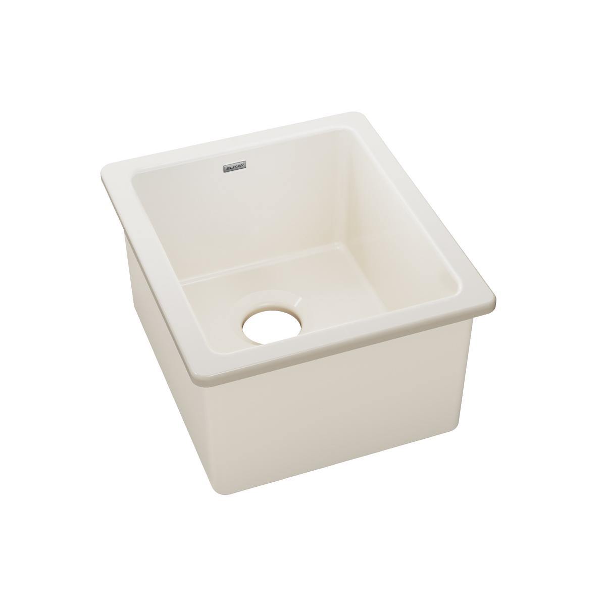 Elkay 16" Fireclay Bar Sink, Biscuit, SWU1517BI - The Sink Boutique