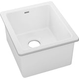Elkay 16" Fireclay Bar Sink, White, SWU1517WH - The Sink Boutique