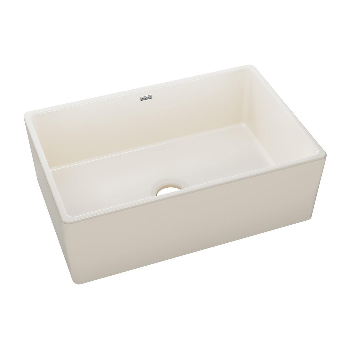Elkay 30" Fireclay Farmhouse Kitchen Sink, Biscuit, SWUF28179BI - The Sink Boutique