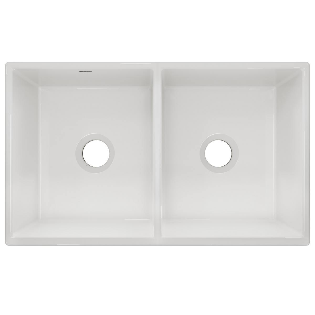 Elkay 33" Fireclay Farmhouse Kitchen Sink, 50/50 Double Bowl, White, SWUF32189WH