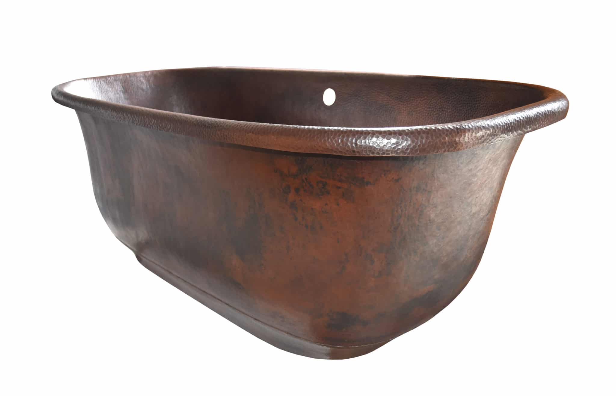 Native Trails 66" Copper Santorini Bathtub, Antique Copper, CPS942