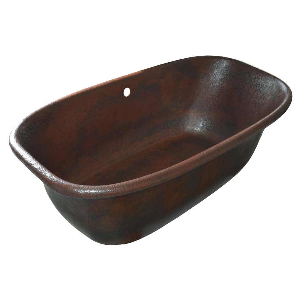 Native Trails 66" Copper Santorini Bathtub, Antique Copper, CPS942