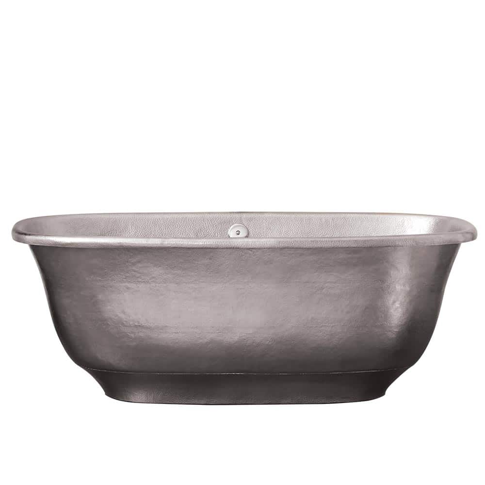Native Trails 66" Nickel Santorini Bathtub, Brushed Nickel, CPS945