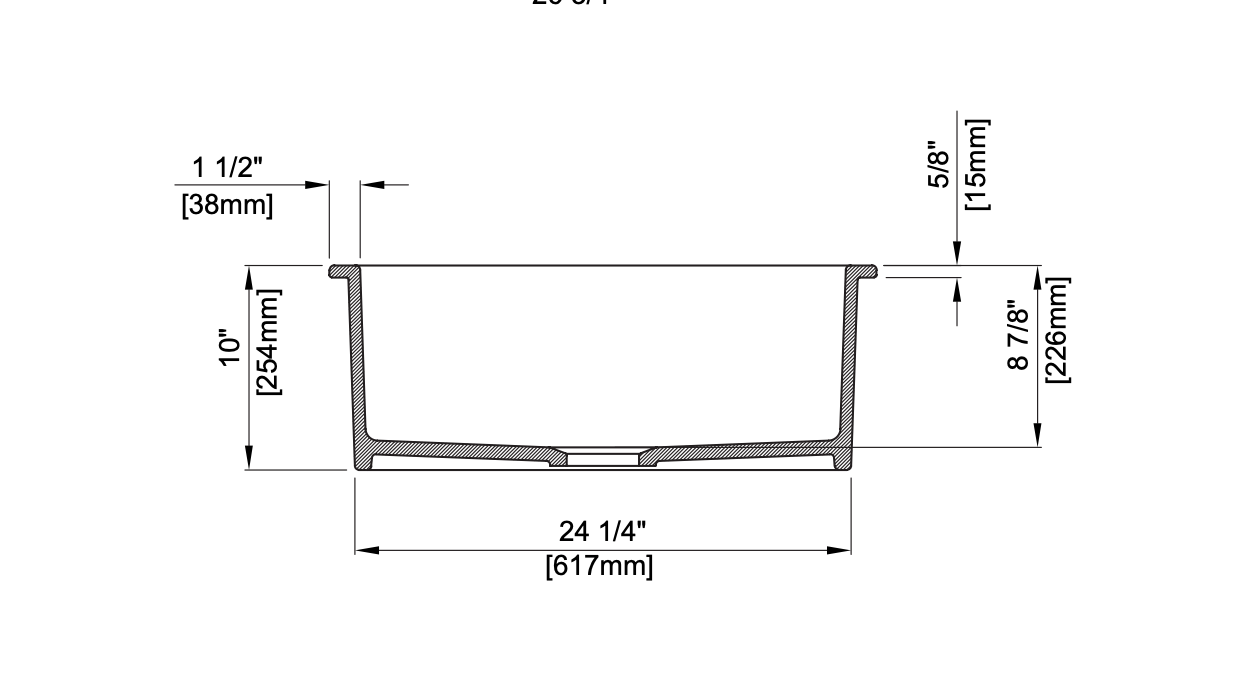 BOCCHI Sotto 27" Fireclay Dual Mount Single Bowl Kitchen Sink, Matte White, 1360-002-0120