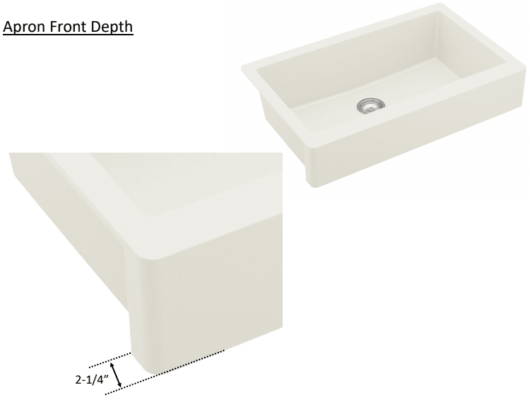 Karran 34" Quartz Composite Retrofit Farmhouse Sink, Bisque, QAR-740-BI