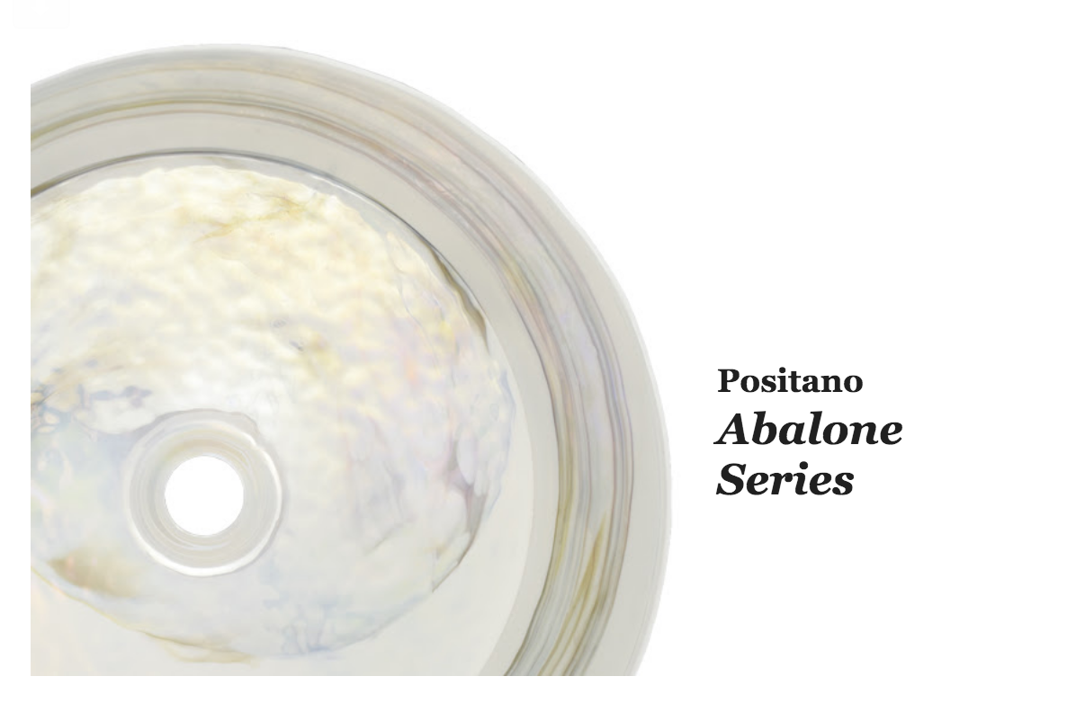 Native Trails Murano 16" Round Glass Bathroom Sink, Abalone, MG1616-AE