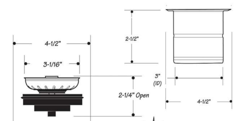 Nantucket Sink 3.5 Inch Extended Flange Disposal Kitchen Drain Brushed Oil Rubbed Bronze 3.5EDF-ORB