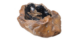 33" Petrified Wood Stone Vessel Sink, Black, Brown, PEWD-#3024