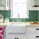 Rohl Shaws 24" Fireclay Single Bowl Farmhouse Apron Kitchen Sink, White, RC2418WH - The Sink Boutique