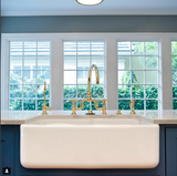 Rohl Shaws 30" Fireclay Single Bowl Thick Farmhouse Apron Kitchen Sink, White, RC3018WH - The Sink Boutique