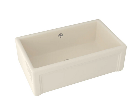 Rohl Shaws 30" Fireclay Single Bowl Farmhouse Apron Kitchen Sink, Parchment, RC3017PCT - The Sink Boutique