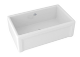 Rohl Shaws 30" Fireclay Single Bowl Farmhouse Apron Kitchen Sink, White, RC3017WH - The Sink Boutique