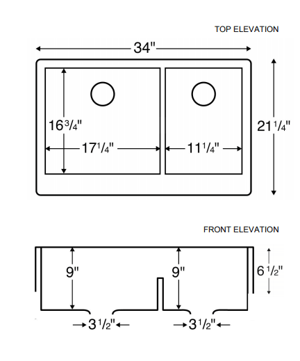 Karran 34" Quartz Composite Retrofit Farmhouse Sink, 60/40 Double Bowl, Bisque, QAR-760-BI