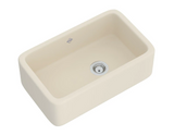 Rohl Shaws 30" Fireclay Single Bowl Thick Farmhouse Apron Kitchen Sink, Parchment, RC3018PCT - The Sink Boutique