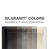 Blanco Valea 32" Undermount Granite Composite Kitchen Sink, Silgranit, Coal Black, 442942