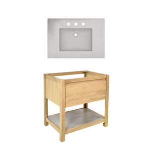 Alternate Image for Native Trails 30" Solace Vanity Base in Sunrise Oak with Palomar Vanity Top and Sink, Ash, VNO301-A-NSVNT30-A