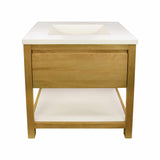 Native Trails 30" Solace Vanity Base in Sunrise Oak with Palomar Vanity Top and Sink, Pearl, VNO301-P-NSVNT30-P
