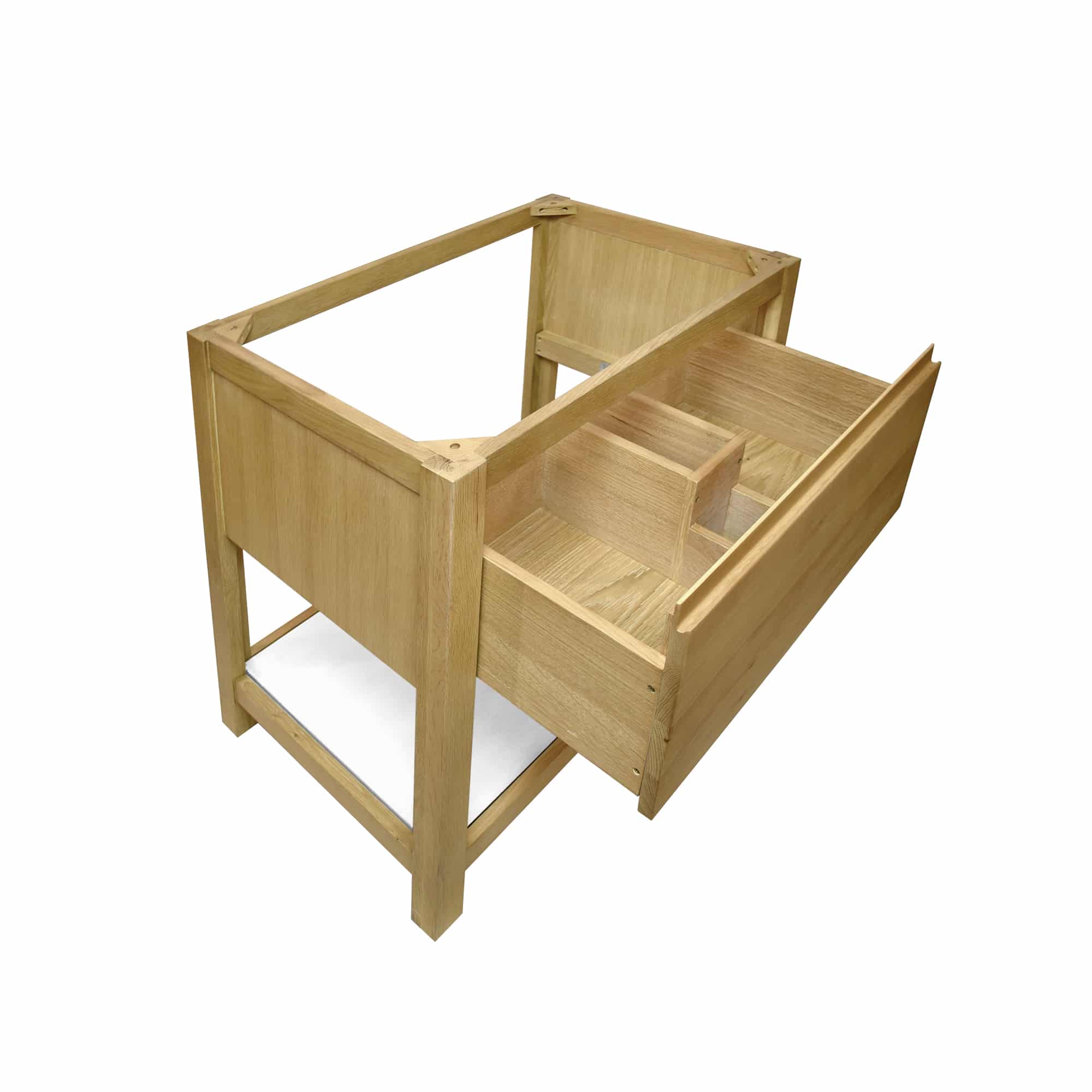 Native Trails 30" Solace Freestanding Vanity Base in Sunrise Oak with Pearl Shelf, VNO301-P